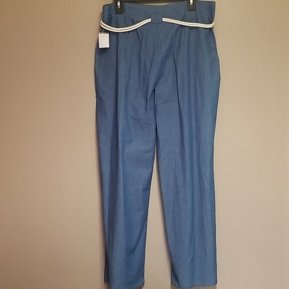 Wide leg chambray rope pants - Picture 3 of 6